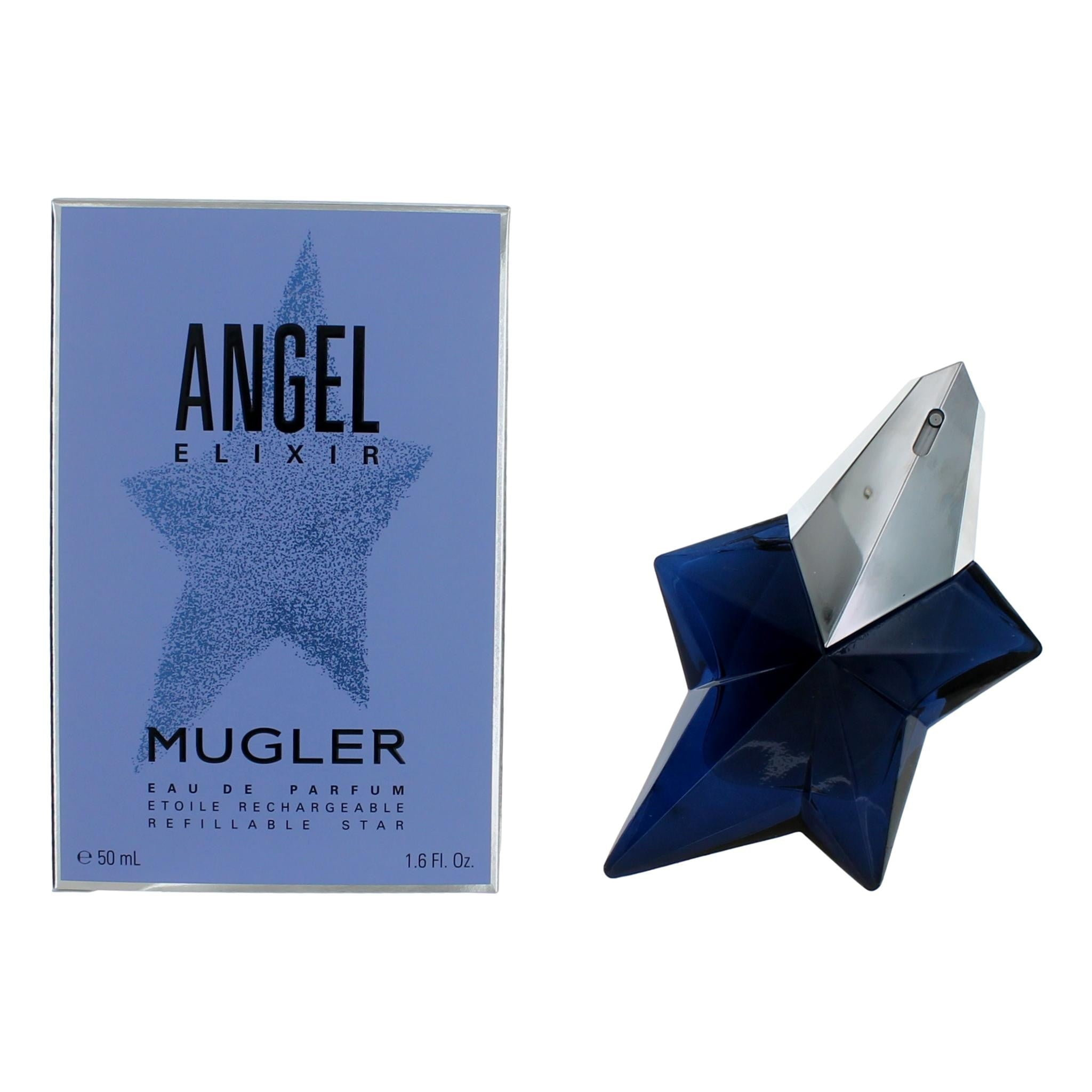 Mugler Angel Elixir Eau de Parfum Refillable Spray for Women, 1.6 oz
