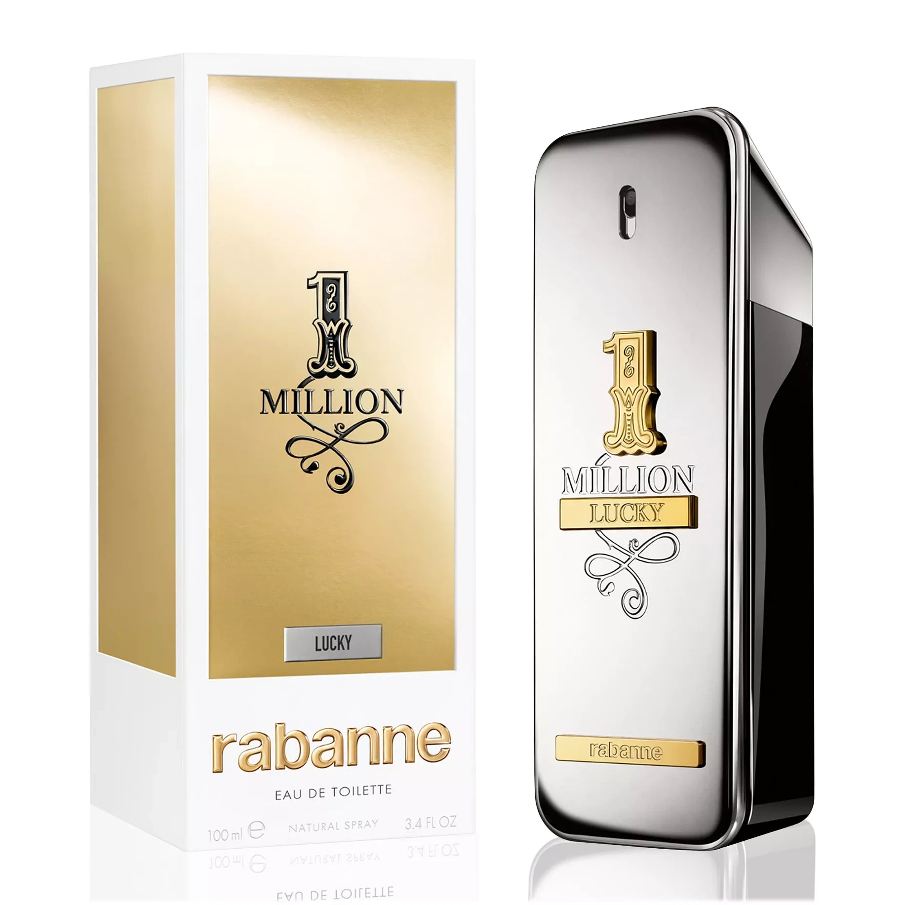 Rabanne 1 Million Lucky Eau de Toilette Spray for Men 3.4 oz